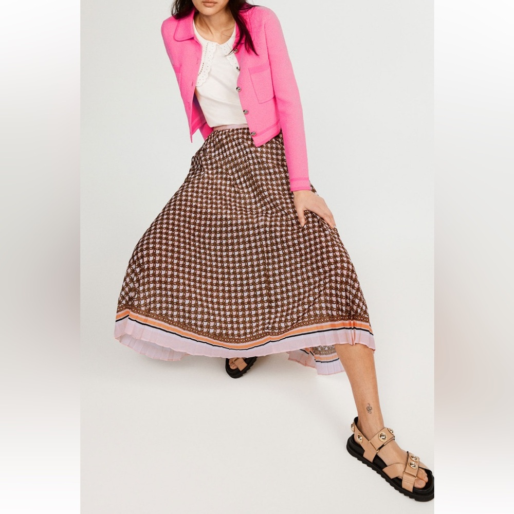 Brown Houndstooth Women's Skirt